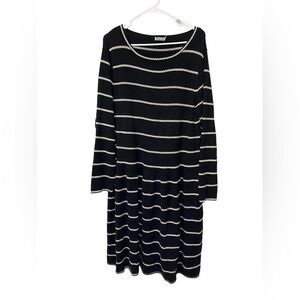 Eliza J Sweater Knit Fit & Flare Long Sleeve Midi Dress Size 2X